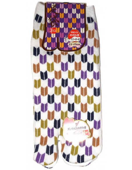 Chaussettes japonaises Tabi - Du 35 au 39 - Motifs Yagasuri - Chaussettes orteils Chaussettes japonaises Tabi - Du 35 au 39 - Motifs Yagasuri - Chaussettes orteils