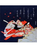 Furoshiki 67x67 - Blue - Hime (princess) print