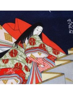 Furoshiki 67x67 bleu - Motif de Hime. Boutique en ligne de tissus japonais furoshiki. 2