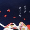 Furoshiki 67x67 bleu - Motif de Hime. Boutique en ligne de tissus japonais furoshiki.