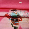 Furoshiki 50x50 - Maiko and Sakura. Japanese furoshiki cloth.