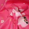 Furoshiki 50x50 - Maiko and Sakura. Japanese furoshiki cloth.