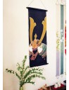 Japanese interior : hanging tapestry - Kabuto - 45x120