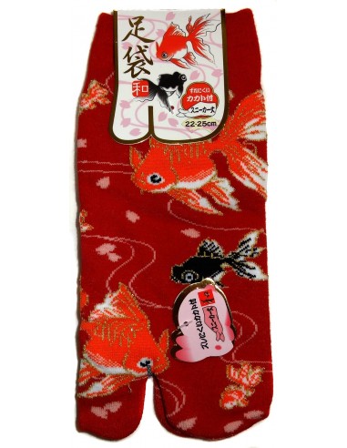 Tabi socks - Size 35 to 39 - Kingyo prints. Split toes socks.