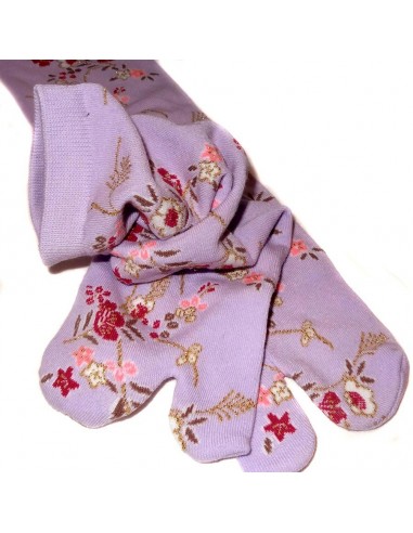 Chaussettes Tabi mi-mollet - Du 35 au 39 - Motifs floraux. Chaussettes doigts à orteils séparés
