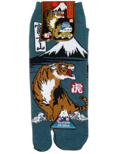 Chaussettes japonaises Tabi - Du 39 au 43 - Fuji et Tigre. Chaussettes à orteils séparés.