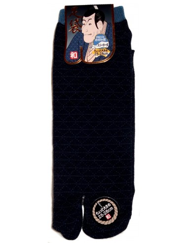 Tabi socks Size 39 to 43 - Tama Shibori patterns. Japanese split toes socks.