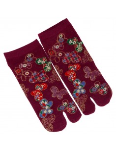 Chaussettes japonaises Tabi - Du 35 au 39 - Papillons. Chaussettes doigts originales. 2