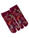 Chaussettes japonaises Tabi - Du 35 au 39 - Papillons. Chaussettes doigts originales.