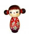 Poupée Kokeshi - Parfums de Sakura. Poupée japonaise traditionnelle en bois.