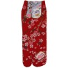 Chaussettes japonaises Tabi - Du 39 au 43 - Motifs Sakura. Chaussettes doigts orteils séparés.
