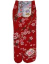 Chaussettes japonaises Tabi - Du 39 au 43 - Motifs Sakura. Chaussettes doigts orteils séparés.