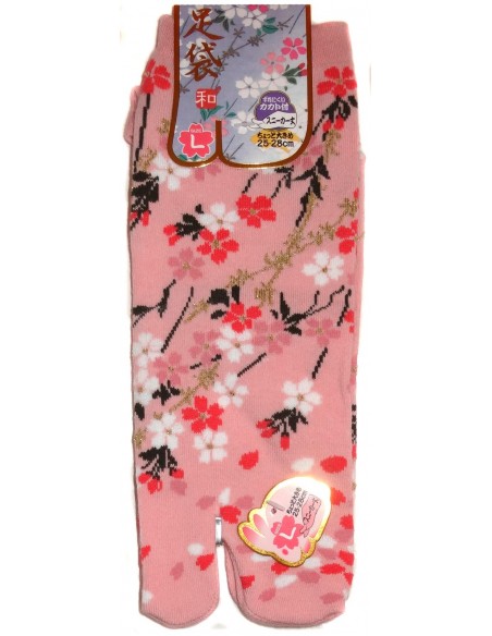 Tabi socks Size 39 to 43 - Sakura prints. Japanese split toes socks. Tabi socks Size 39 to 43 - Sakura prints. Japanese split toes socks.