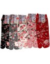 Tabi socks Size 39 to 43 - Sakura prints. Japanese split toes socks.