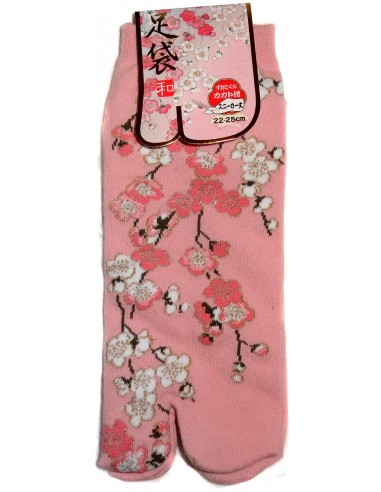 Chaussettes japonaises Tabi - Du 35 au 39 - Motifs de fleurs de cerisier