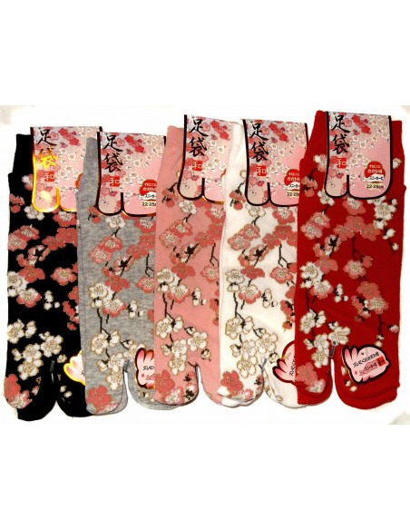 Tabi socks - Size 35 to 39 - Cherry blossoms prints