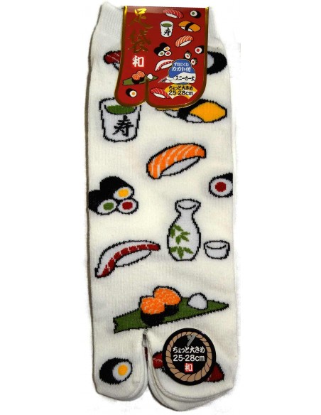 Chaussettes japonaises Tabi - Du 39 au 43 - Sushi & Co. Chaussettes pour tongs à orteils séparés.