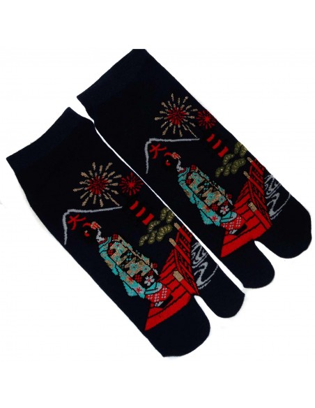 Chaussettes japonaises Tabi - Du 39 au 43 - Daimonji Maiko. Chaussettes à orteils séparés pour tongs. Chaussettes japonaises Tabi - Du 39 au 43 - Daimonji Maiko. Chaussettes à orteils séparés pour tongs.