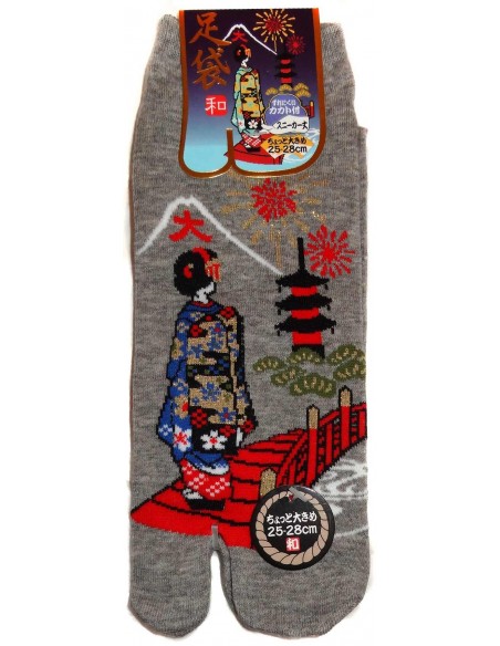 Chaussettes japonaises Tabi - Du 39 au 43 - Daimonji Maiko. Chaussettes à orteils séparés pour tongs. Chaussettes japonaises Tabi - Du 39 au 43 - Daimonji Maiko. Chaussettes à orteils séparés pour tongs.
