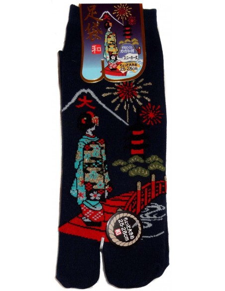 Chaussettes japonaises Tabi - Du 39 au 43 - Daimonji Maiko. Chaussettes à orteils séparés pour tongs. Chaussettes japonaises Tabi - Du 39 au 43 - Daimonji Maiko. Chaussettes à orteils séparés pour tongs.