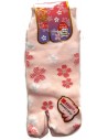 Tabi socks - Size 35 to 39 - Sakura prints. SPlit toes socks for flip flop.