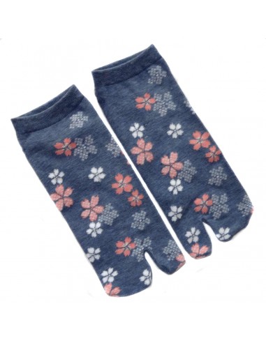 Chaussettes japonaises Tabi - Du 35 au 39 - Sakur. Chaussettes à orteils pour tongs.