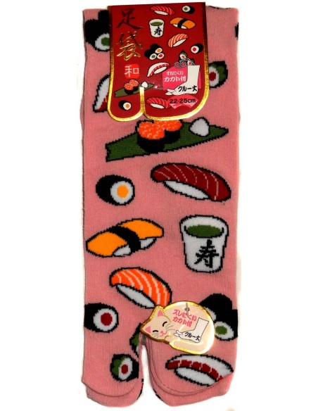 Chaussettes Tabi mi-mollet - Du 35 au 39 - Autour du sushi. Chaussettes à orteils séparés pour tongs. Chaussettes Tabi mi-mollet - Du 35 au 39 - Autour du sushi. Chaussettes à orteils séparés pour tongs.