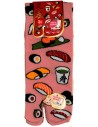 Chaussettes Tabi mi-mollet - Du 35 au 39 - Autour du sushi. Chaussettes à orteils séparés pour tongs.