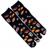 Chaussettes Tabi mi-mollet - Du 35 au 39 - Autour du sushi. Chaussettes à orteils séparés pour tongs.