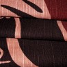 Furoshiki 50x50 marron - Namazu. Tissu japonais emballage.
