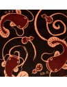 Furoshiki 50x50 marron - Namazu. Tissu japonais emballage.