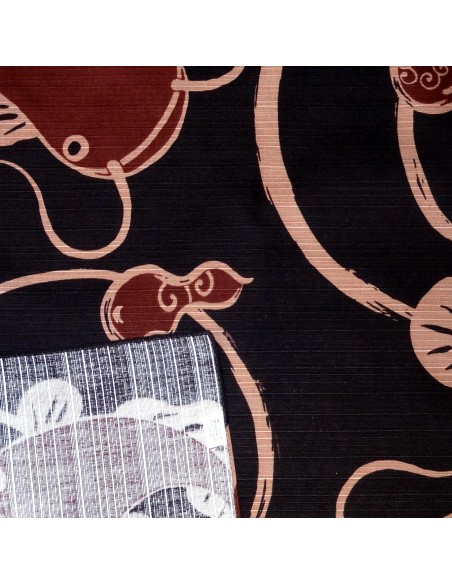 Furoshiki 50x50 marron - Namazu. Tissu japonais emballage. Furoshiki 50x50 marron - Namazu. Tissu japonais emballage.