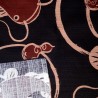 Furoshiki 50x50 marron - Namazu. Tissu japonais emballage.