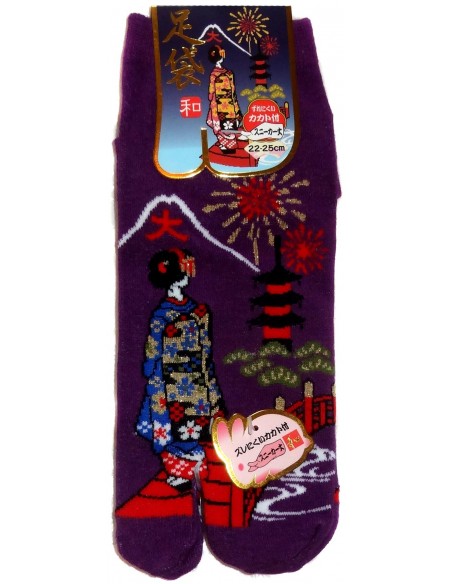 Tabi socks - Size 35 to 39 - Daimonji Maiko. Flipflop split toes socks. Tabi socks - Size 35 to 39 - Daimonji Maiko. Flipflop split toes socks.