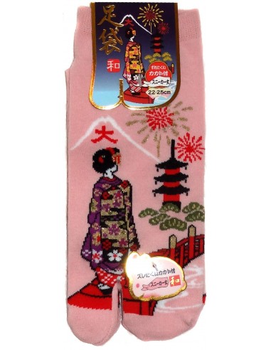 Tabi socks - Size 35 to 39 - Daimonji Maiko. Flipflop split toes socks.