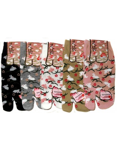 Tabi socks - Size 35 to 39 - Kusa Usagi. Japanese split toe socks