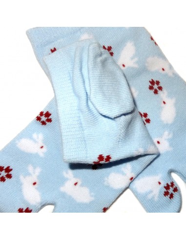 Kid's Japanese Tabi socks -  Rabbits - Size 26 to 35