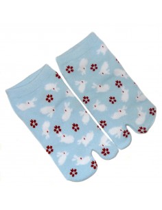 Chaussettes tabi japonaises enfants - Pointure 26 à 35 - Motifs de lapins 2