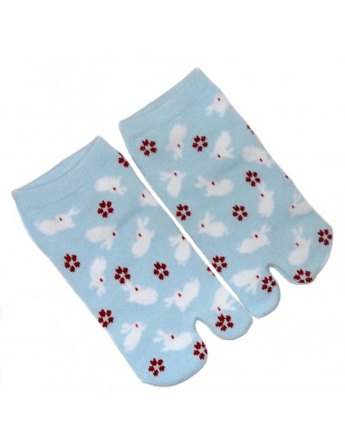 Chaussettes tabi japonaises enfants - Pointure 26 à 35 - Motifs de lapins