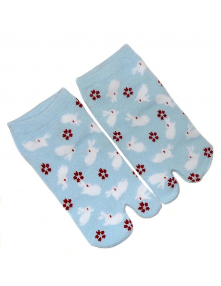 Chaussettes tabi japonaises enfants - Pointure 26 à 35 - Motifs de lapins Chaussettes tabi japonaises enfants - Pointure 26 à 35 - Motifs de lapins