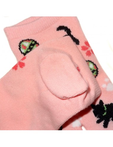 Chaussettes tabi japonaises enfants - Pointure 26 à 35 - Motifs de chats et temari