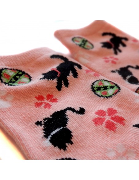 Kid's Tabi Japanese socks -  Cat and Temari - Size 26 to 35 Kid's Tabi Japanese socks -  Cat and Temari - Size 26 to 35