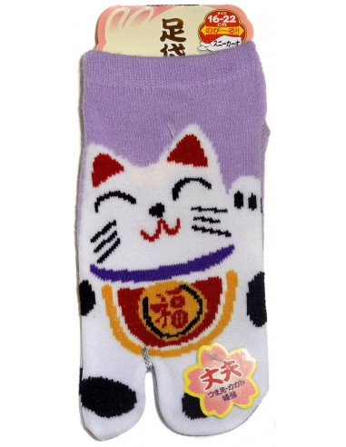 Kid's Tabi Japanese socks -  Maneki Neko - Size 26 to 35