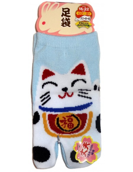 Kid's Tabi Japanese socks -  Maneki Neko - Size 26 to 35 Kid's Tabi Japanese socks -  Maneki Neko - Size 26 to 35