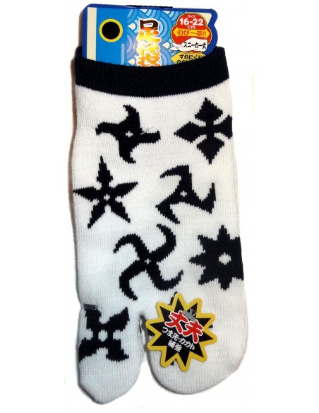 Kid's Tabi Japanese socks -  Shuriken - Size 26 to 35