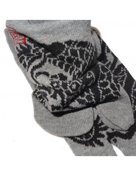 Kid's Tabi Japanese socks -  Dragon - Size 26 to 35
