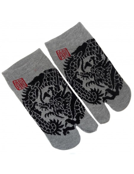Kid's Tabi Japanese socks -  Dragon - Size 26 to 35