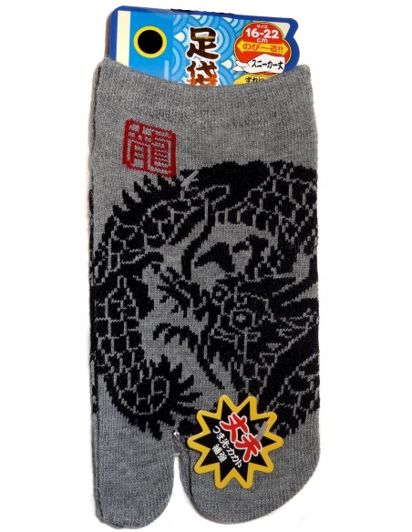 Kid's Tabi Japanese socks -  Dragon - Size 26 to 35