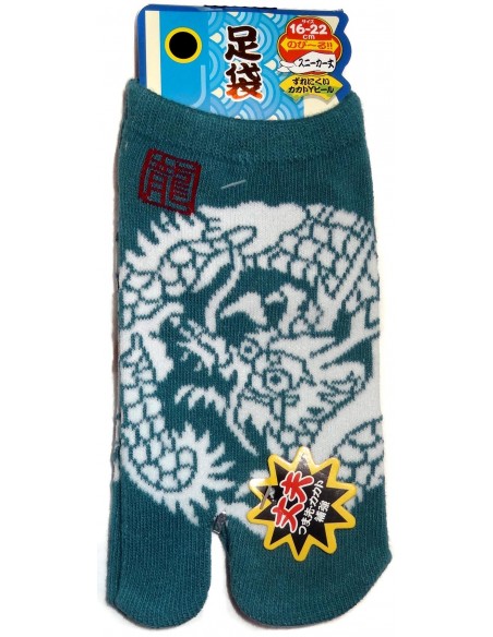 Chaussettes japonaises tabi enfants - Pointure 26 à 35 - Dragon