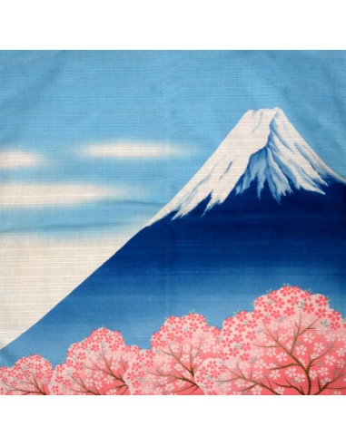 Furoshiki 50x50 - Mount Fuji and Sakura. Japanese wrapping cloth.